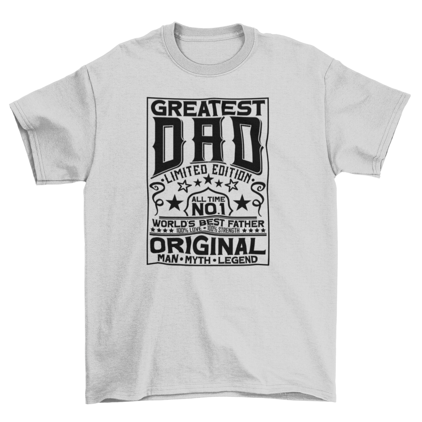 Greatest Dad Black Lettering