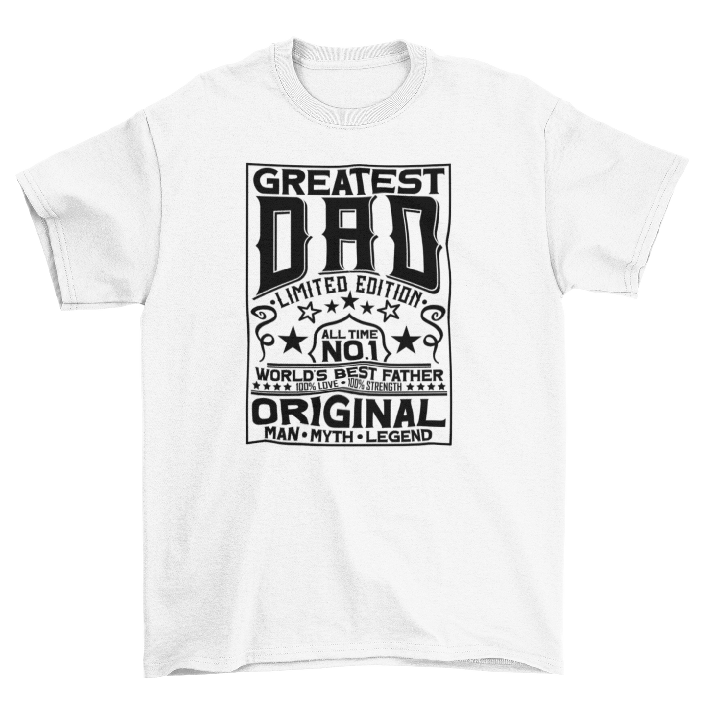Greatest Dad Black Lettering