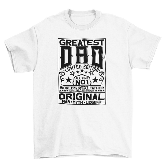 Greatest Dad Black Lettering